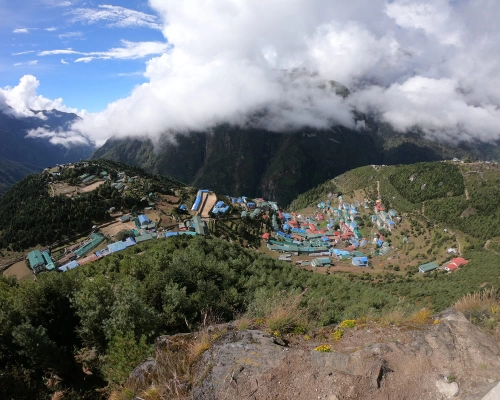 View Of Namche Bazaar During Everest Base Camp Trek